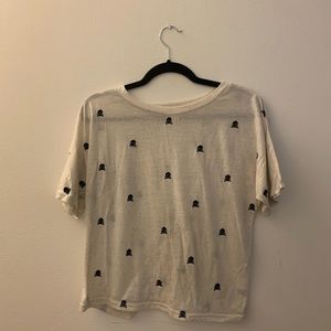 honey punch embroidered skull tee